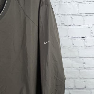 Nike Men's XL Long Sleeve Olive Green Golf Pullover - Thumbnail 3