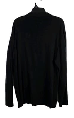 Perry Ellis Men's XL Black Full Zip Cardigan Long Sleeve Sweater - Thumbnail 5