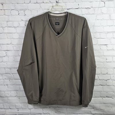 Nike Men's XL Long Sleeve Olive Green Golf Pullover - Image 1
