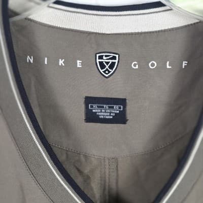 Nike Men's XL Long Sleeve Olive Green Golf Pullover - Thumbnail 2