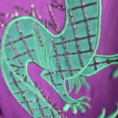 Marc D'Arc Women' Size 10 Teal Wool Embroidered Floral Beaded Lined Blazer - Thumbnail 4
