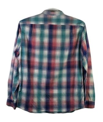 Cremieux Classics Men's Large Plaid Slim Fit Button Down Short Sleeve Shirt - Thumbnail 7
