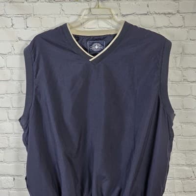 Charles River Men's XL Navy Blue Sleeveless Golf Pullover - Thumbnail 2