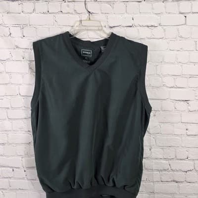 Bolle Men's Medium Emerald Green Sleeveless Golf Pullover - Thumbnail 2