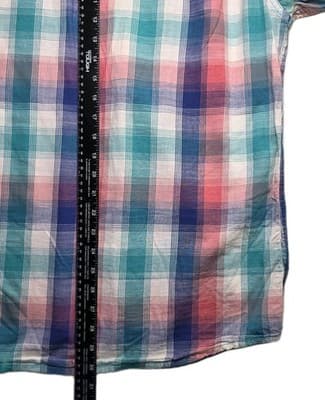 Cremieux Classics Men's Large Plaid Slim Fit Button Down Short Sleeve Shirt - Thumbnail 9
