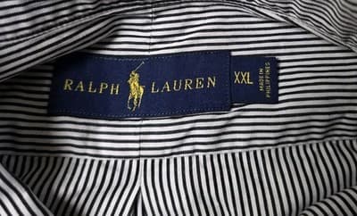 Polo Ralph Lauren Size XXL Grey Stripe Button Up Shirt - Thumbnail 2