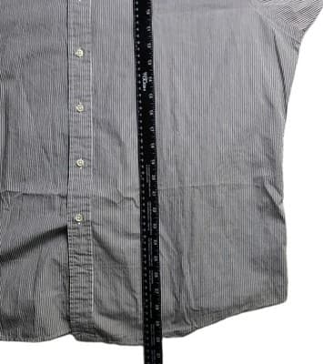 Polo Ralph Lauren Size XXL Grey Stripe Button Up Shirt - Thumbnail 6
