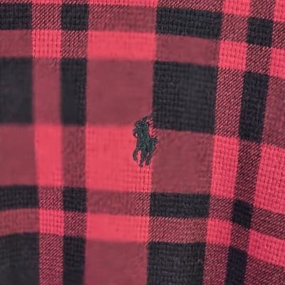 Polo Ralph Lauren Women's Large Red Buffalo Check Sweater - Thumbnail 3
