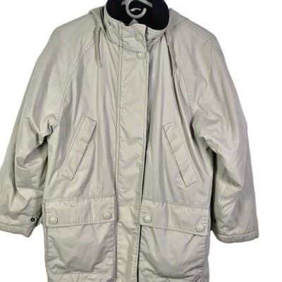 St. Johns Bay Womens Petite XS Beige Jacket - Thumbnail 2