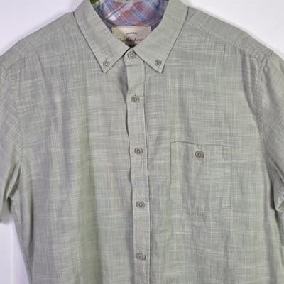 Weatherproof Men's XL Olive Green Short Sleeve Button Down Shirt - Thumbnail 2