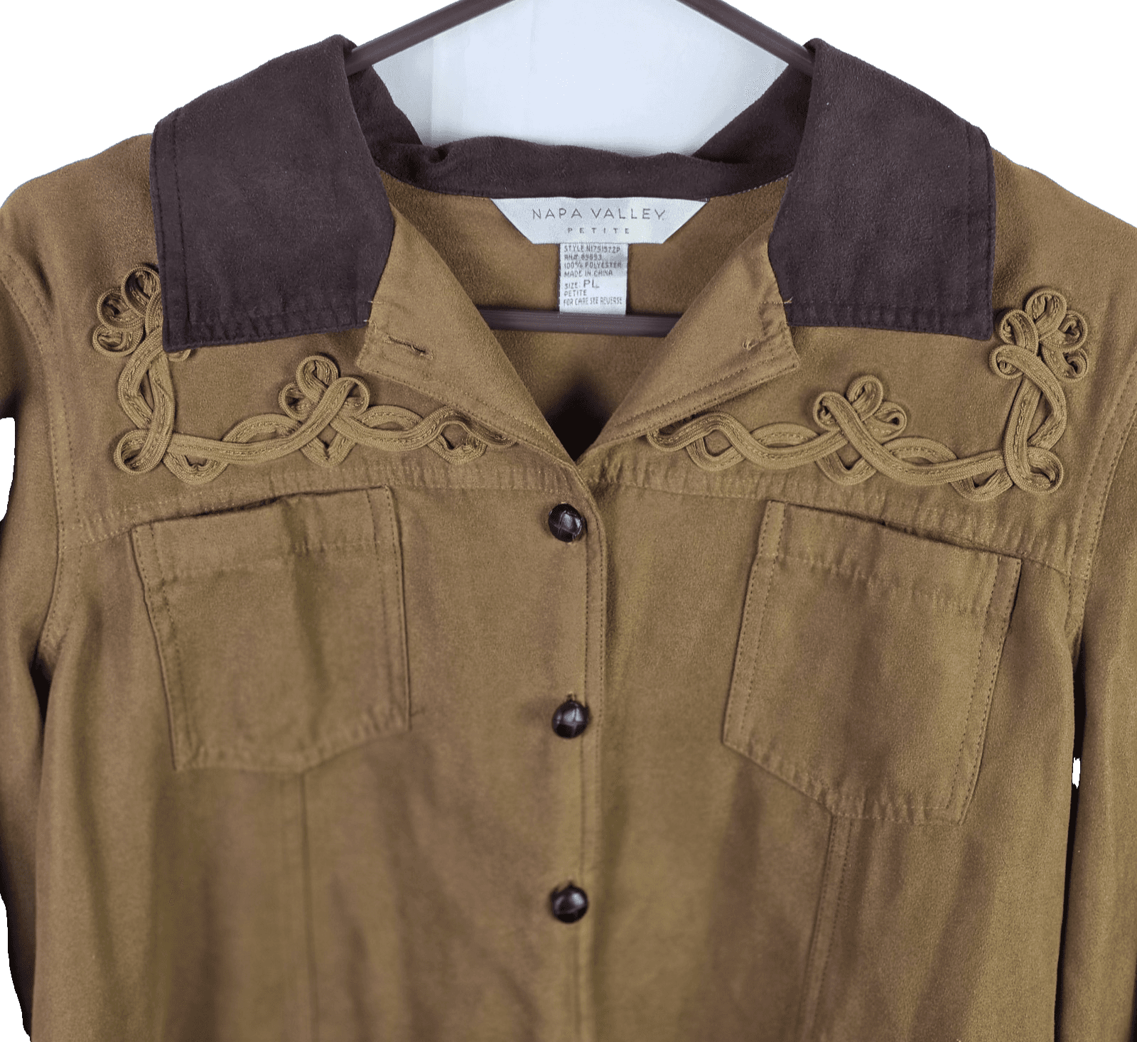 Napa Valley Women's Petite Large Brown Jacket - Thumbnail 3