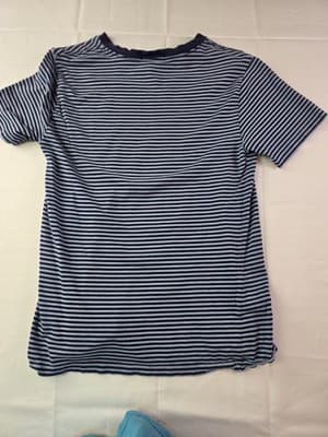 Polo Ralph Lauren Youth 14-16 Blue Striped Short Sleeve Shirt - Thumbnail 5