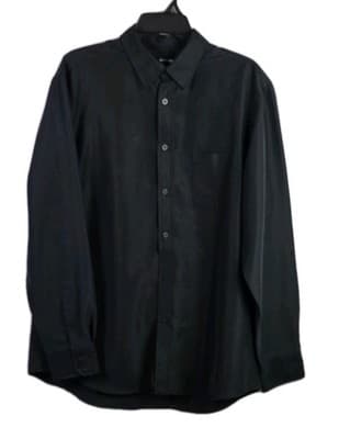 Murano Men's Large Black Long Sleeve Button Down Shirt - Image 1