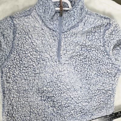 Weatherproof Women's Medium Blue Sherpa 1/4 Zip Pullover * FLAWED * - Thumbnail 10