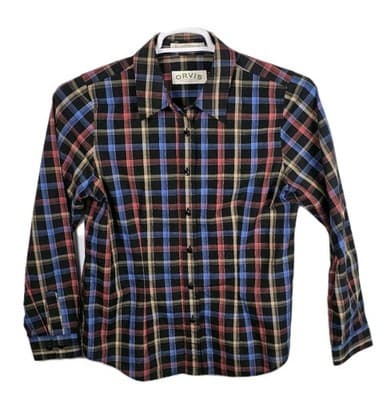 Orvis Women’s Size 10 Plaid Long Sleeve Button Up Shirt - Image 1