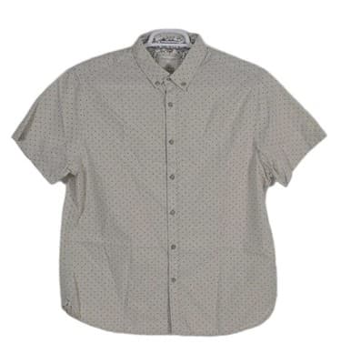 Denim And Flower Men's XL White & Blue Polka Dots Short Sleeve Button Up Shirt - Image 1