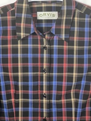 Orvis Women’s Size 10 Plaid Long Sleeve Button Up Shirt - Thumbnail 2