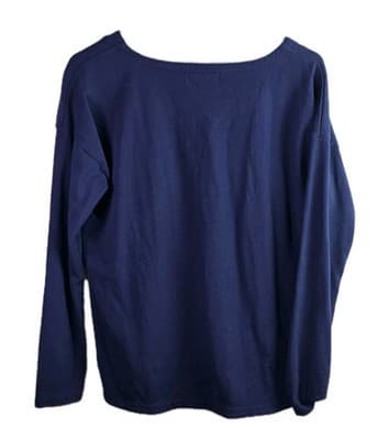 Vineyard Vines Women's Small Navy Blue Long Sleeve Split Blouse - Thumbnail 9