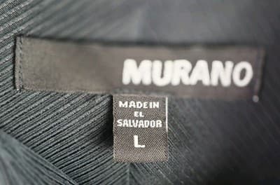 Murano Men's Large Black Long Sleeve Button Down Shirt - Thumbnail 3