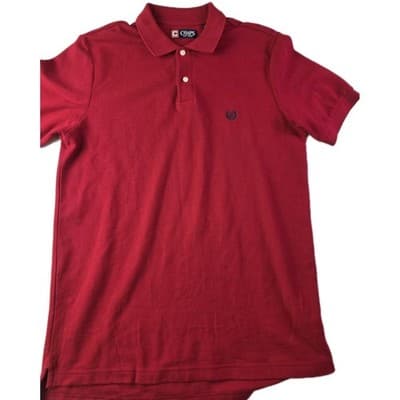 Chaps Ralph Lauren Adult Medium Red Short Sleeve Shirt - Image 1