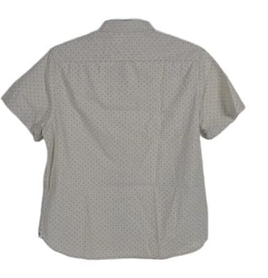 Denim And Flower Men's XL White & Blue Polka Dots Short Sleeve Button Up Shirt - Thumbnail 6