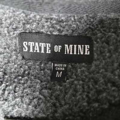 State Of Mine Oklahoma Unisex XL Gray Fleece Hoodie - Thumbnail 3