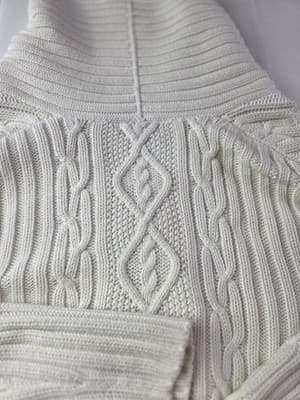 CHAPS Women's XL Ivory Cable-Knit Cowl Neck Sweater - Thumbnail 7