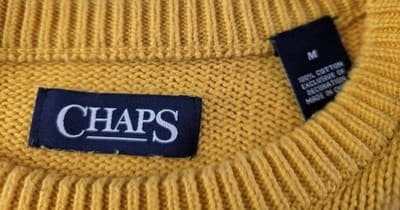 Chaps Ralph Lauren Men's Medium Yellow Long Sleeve Sweater - Thumbnail 3