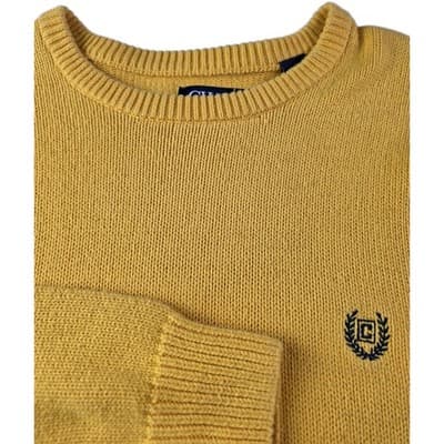 Chaps Ralph Lauren Men's Medium Yellow Long Sleeve Sweater - Thumbnail 2