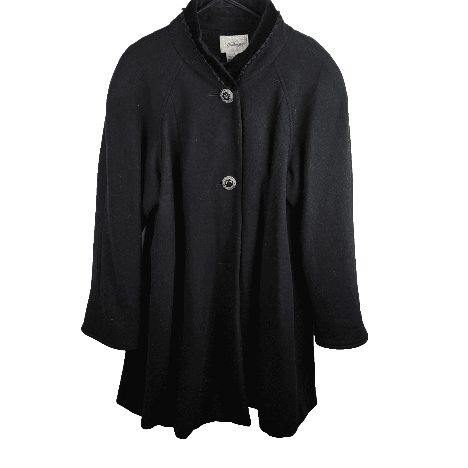 Worthington Women's 14 Black Wool Blend Coat - Image 1