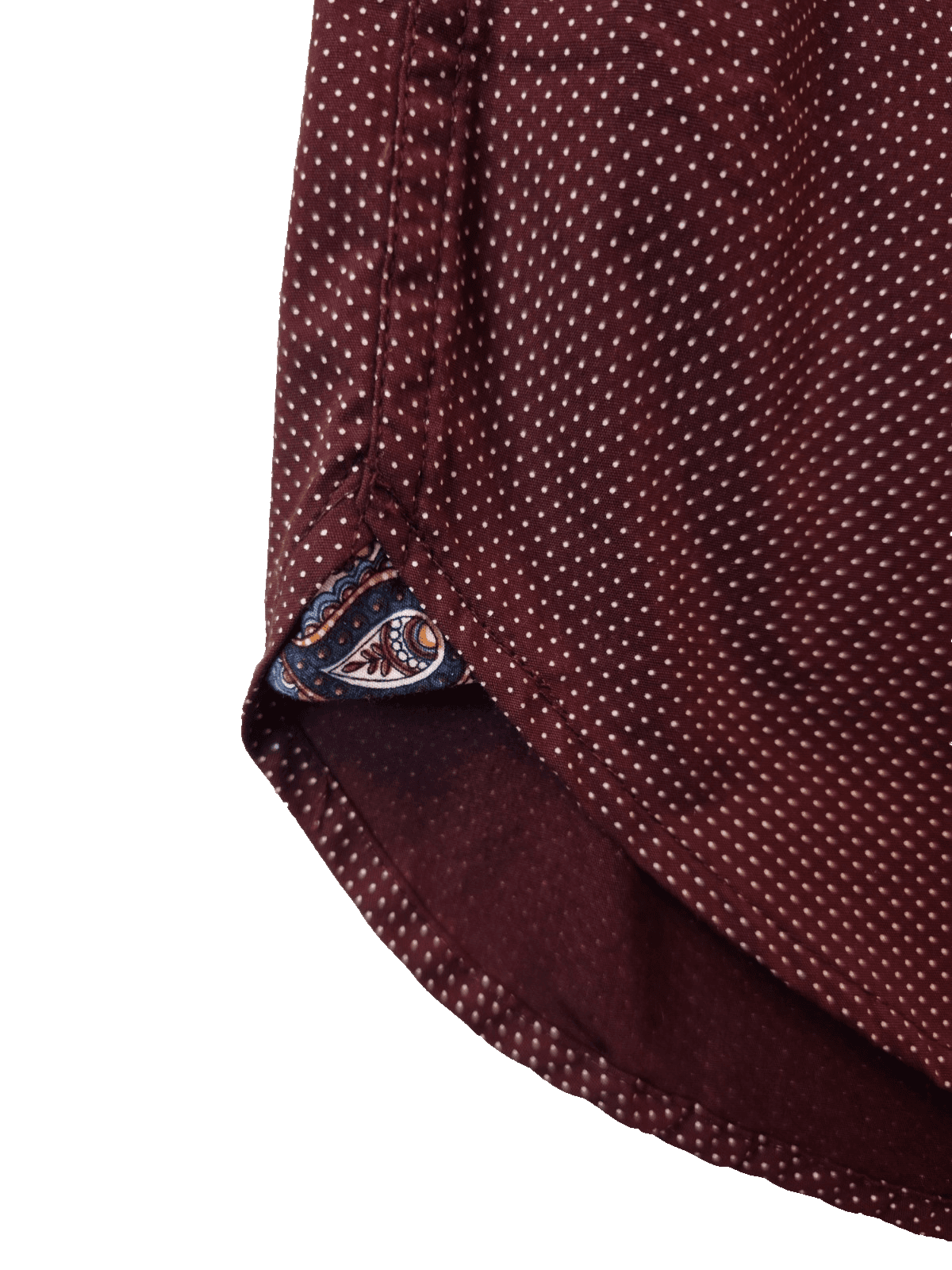 Denim & Flower Men’s XL Maroon Red Polka Dot Long Sleeve Button Up Shirt NWT - Thumbnail 5