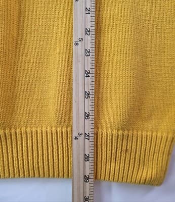 Chaps Ralph Lauren Men's Medium Yellow Long Sleeve Sweater - Thumbnail 7