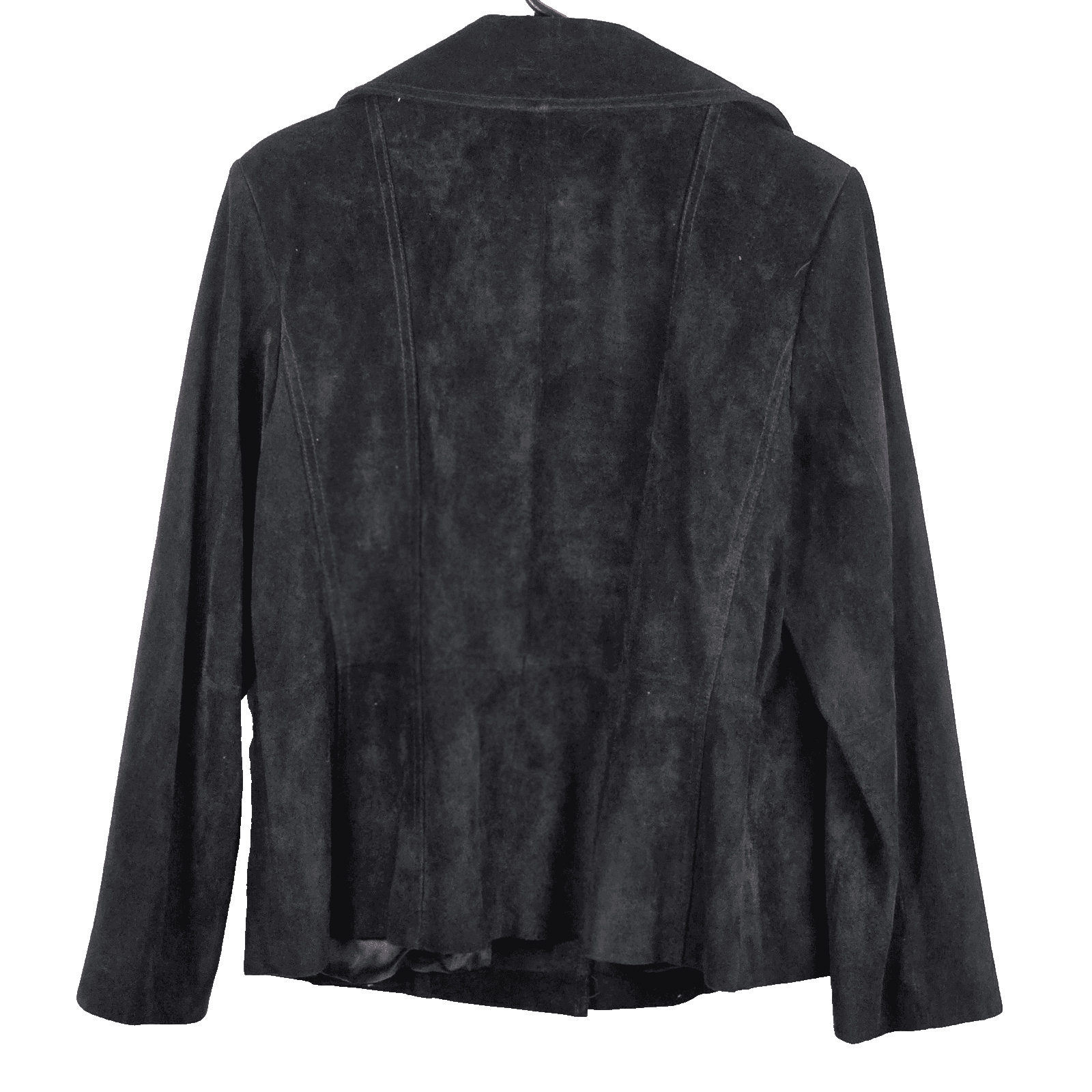Preston & York Women's Large Black Leather Blend Button Down Jacket - Thumbnail 7