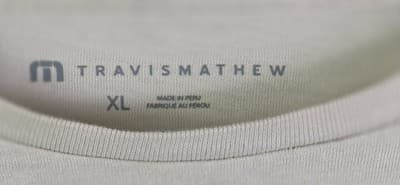 Travis Mathew Men's XL Beige " Endless Vacation " Short Sleeve T-Shirt - Thumbnail 2