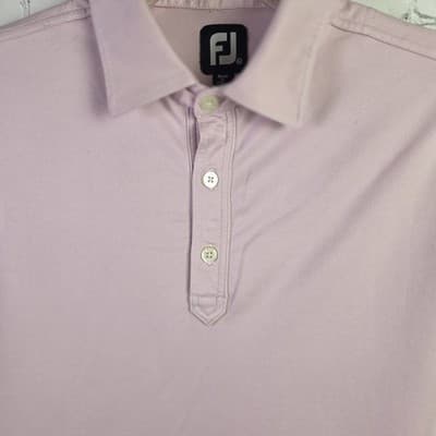 FootJoy Men's XL Pink Chevron Stretch Short Sleeve Golf Polo Shirt - Thumbnail 2