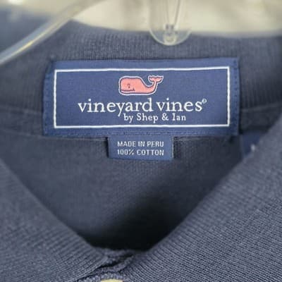 Vineyard Vines Men's Large Blue Short Sleeve Polo Shirt - Thumbnail 4