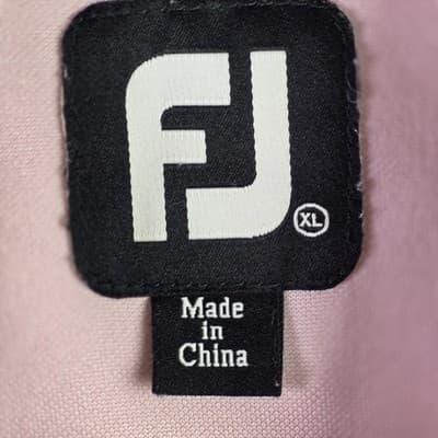 FootJoy Men's XL Pink Chevron Stretch Short Sleeve Golf Polo Shirt - Thumbnail 3
