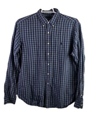 Ralph Lauren Men's XL Blue Buffalo Check Classic Fit Long Sleeve Shirt - Image 1