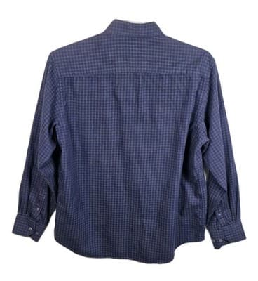 Bugatchi Men's Shirt Large Purple Gingham Long Sleeve Button Up Shirt - Thumbnail 6