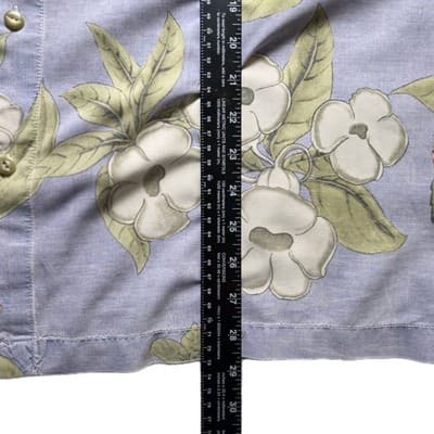 Tommy Bahama Shirt Mens XL Blue Floral Print Vintage Island Modern Fit Silk - Thumbnail 9