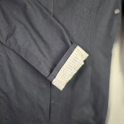 Anne Klein Women's Small Black Cotton Trench Coat - Thumbnail 4