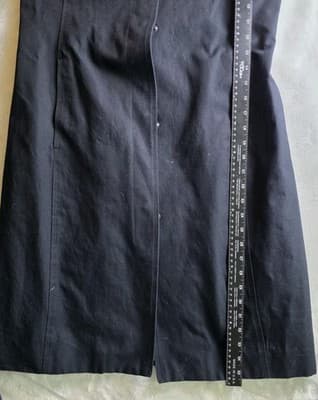 Anne Klein Women's Small Black Cotton Trench Coat - Thumbnail 12