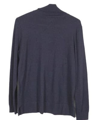 Calvin Klein Men's Small Navy Blue Long Sleeve Turtleneck Sweater - Thumbnail 6