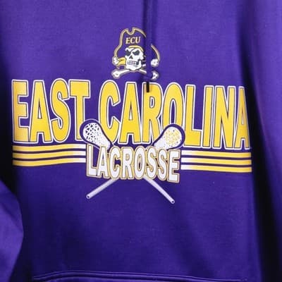 East Carolina Pirates Men's Large Purple Hoodie - Thumbnail 2