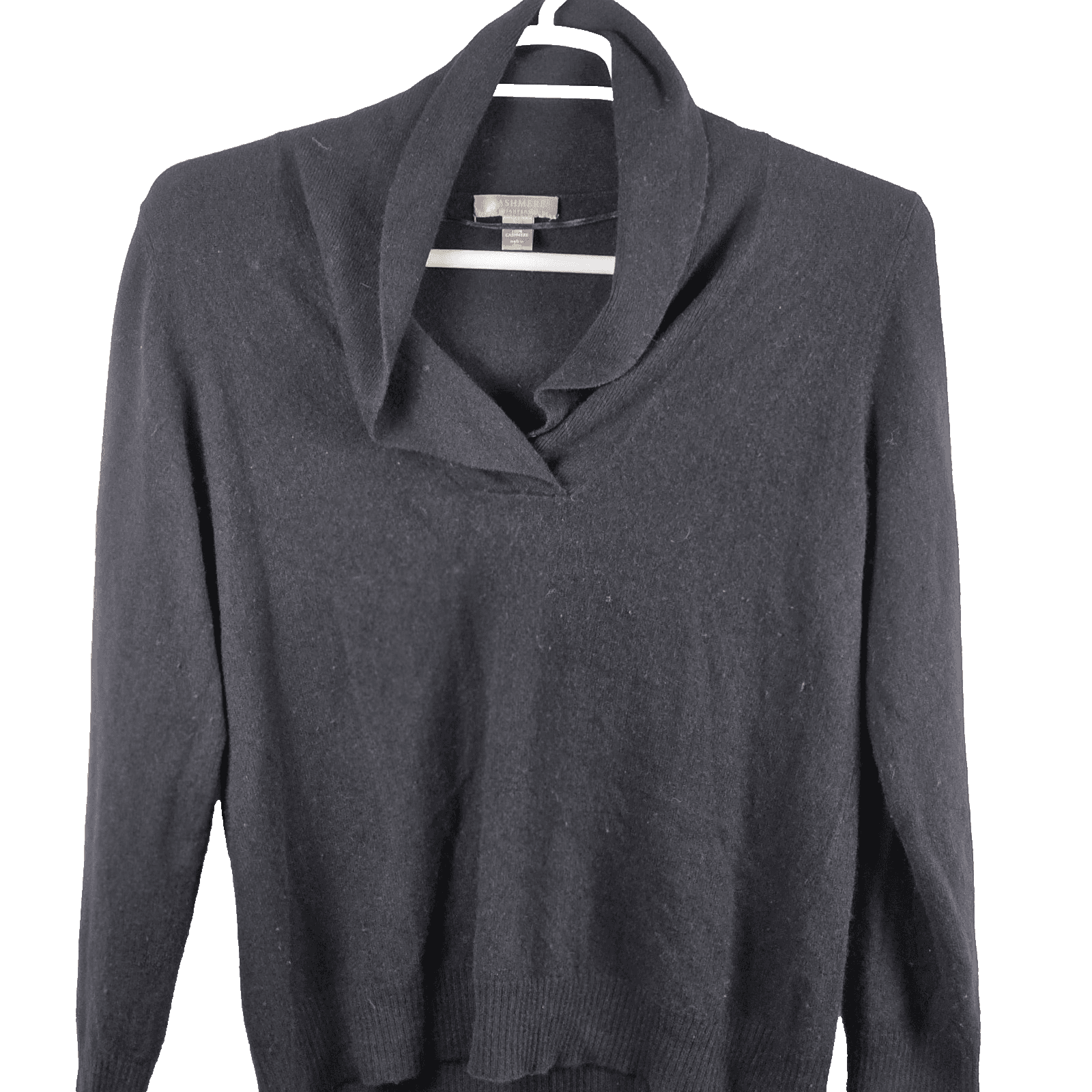 Charter Club Women's XL Black 100 % Cashmere V-Neck Sweater - Thumbnail 2