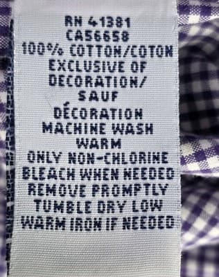 Polo Ralph Lauren Men's 18 36/37 Slim Fit Purple & White Gingham Shirt - Thumbnail 5