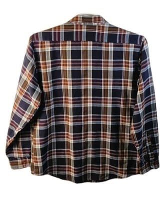 Vintage 80s Sears Men’s Large Tall Plaid Flannel Button Up Long Sleeve Shirt - Thumbnail 7