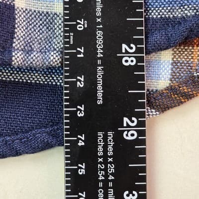 Vintage 80s Sears Men’s Large Tall Plaid Flannel Button Up Long Sleeve Shirt - Thumbnail 8
