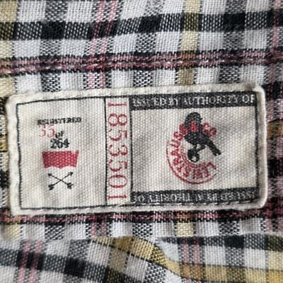 Levi's Vintage Men's Medium Longhorn Plaid Button Down Western Shirt - Thumbnail 4