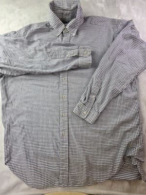 Ralph Lauren Men's XL Gingham Black/White Long Sleeve Button Up Short - Thumbnail 2
